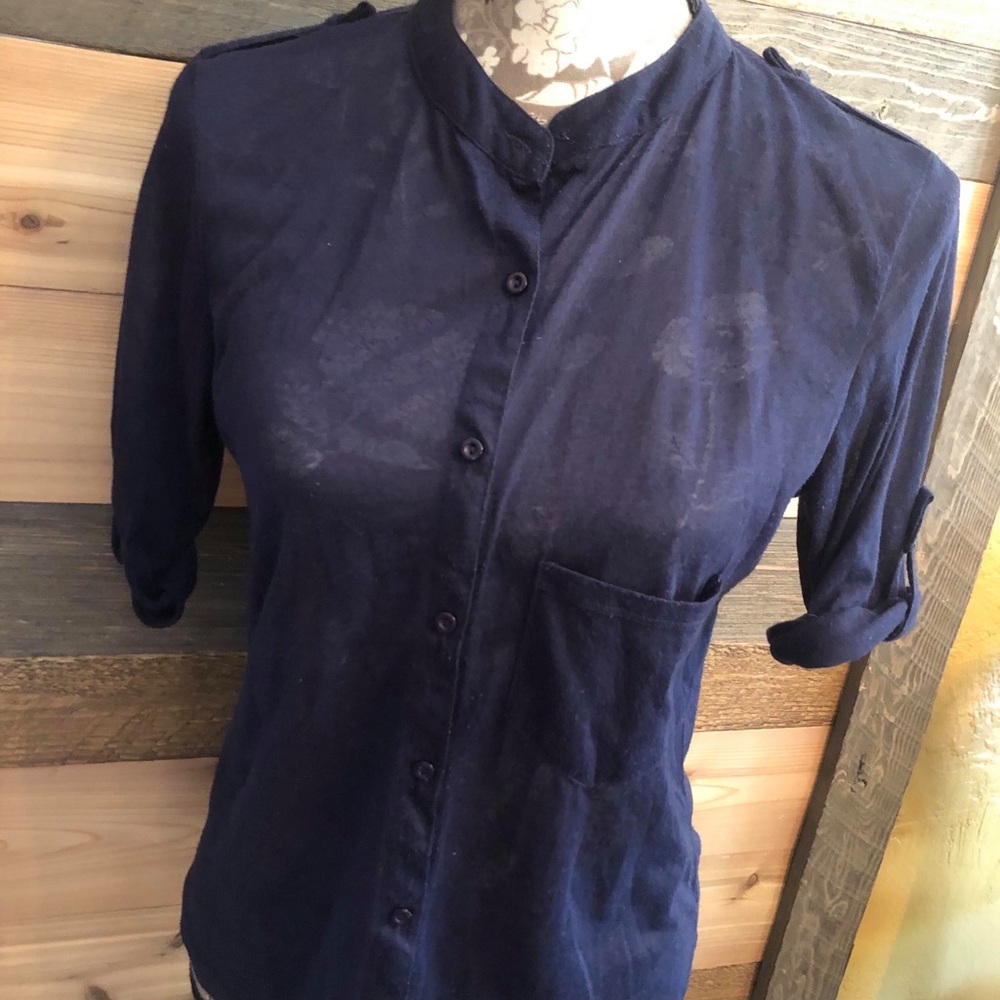 Rue 21 half sleeve navy blue top